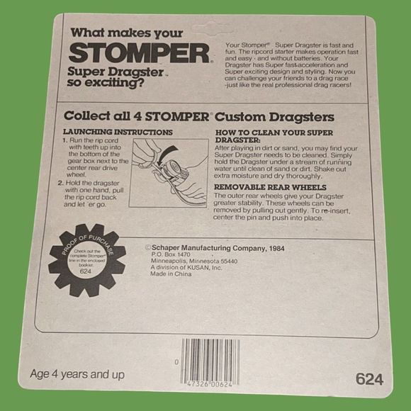 RARE NEW Vintage 1984 Schaper Stomper Super Dragster Raceway Set COMPLETE - Picture 5 of 8
